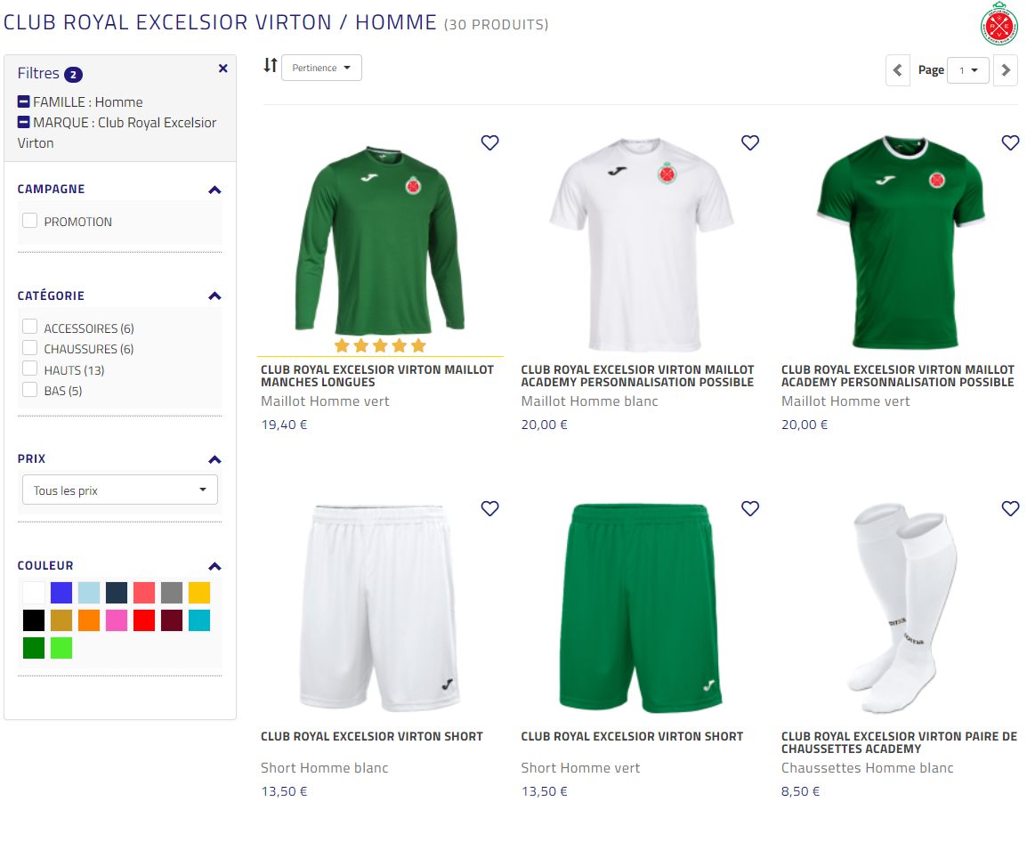 Harmonie Sport, la Boutique e-commerce